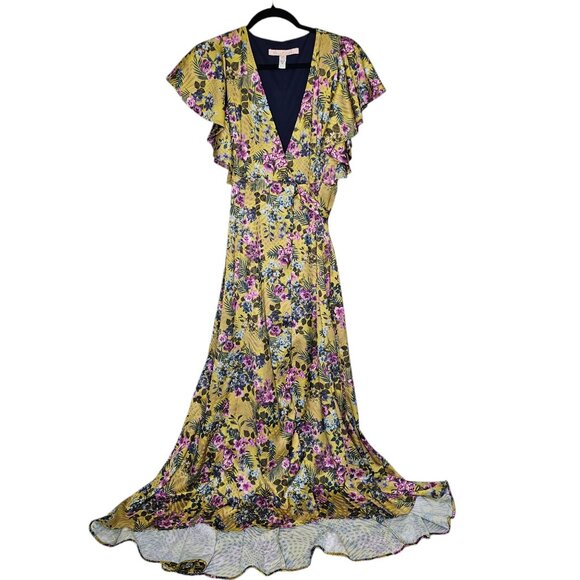 Hutch XS  Wrap Dress Val Pietrina Maxi Floral Flutter Sleeve Fairy Formal Event - Picture 2 of 11